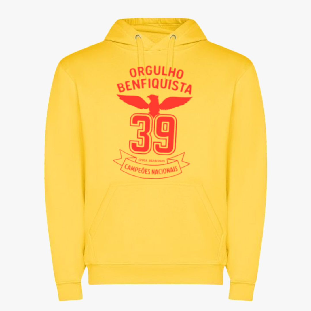 Benfica - Sweat-shirt com capuz - Amarela