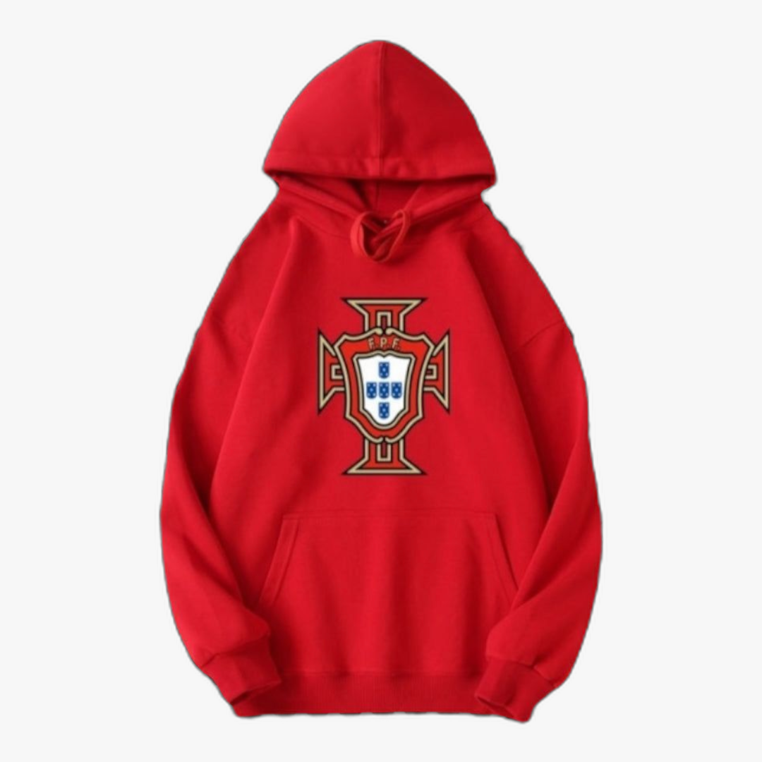 Portugal - Sweat-shirt com capuz - Vermelha