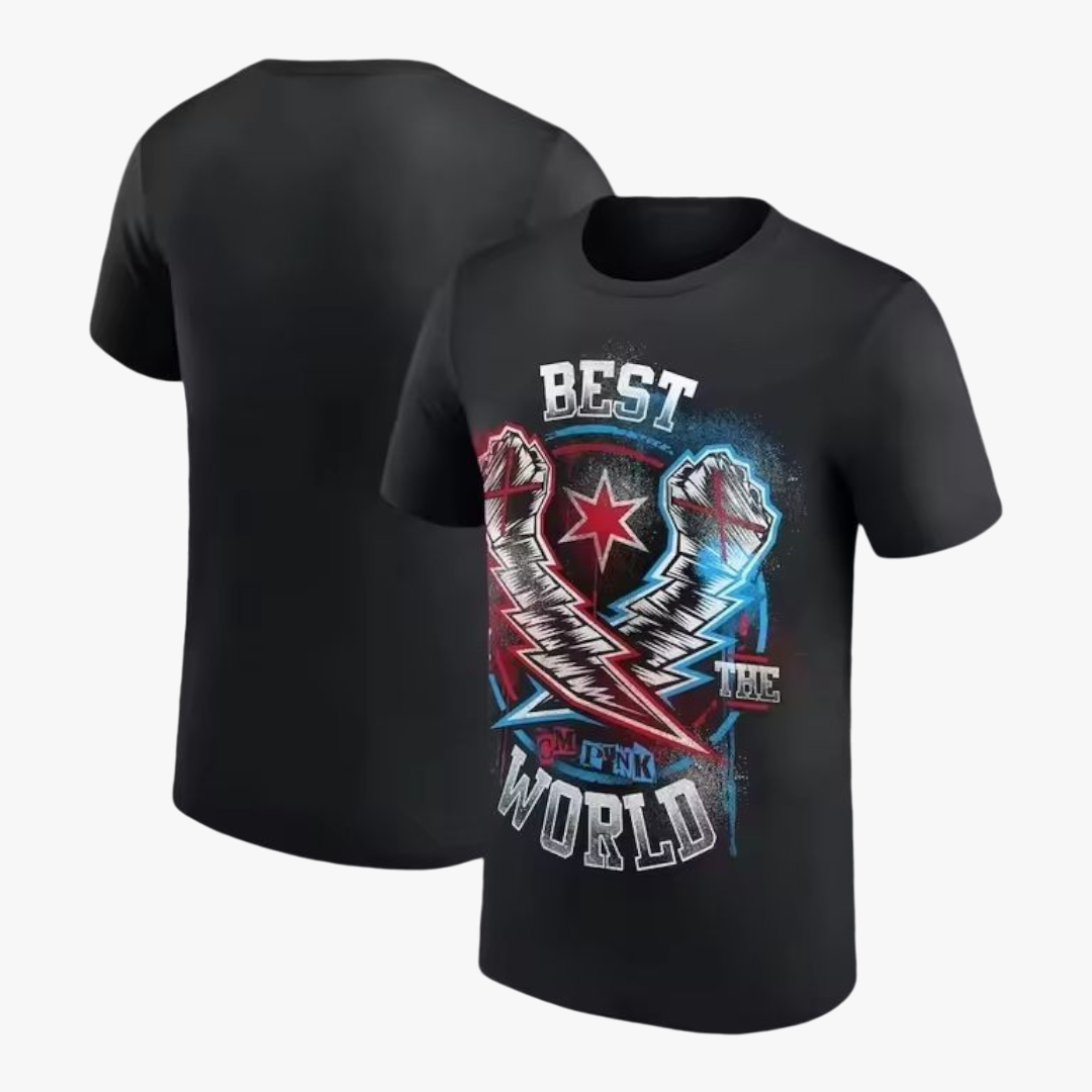 CM Punk - T-shirt Preta