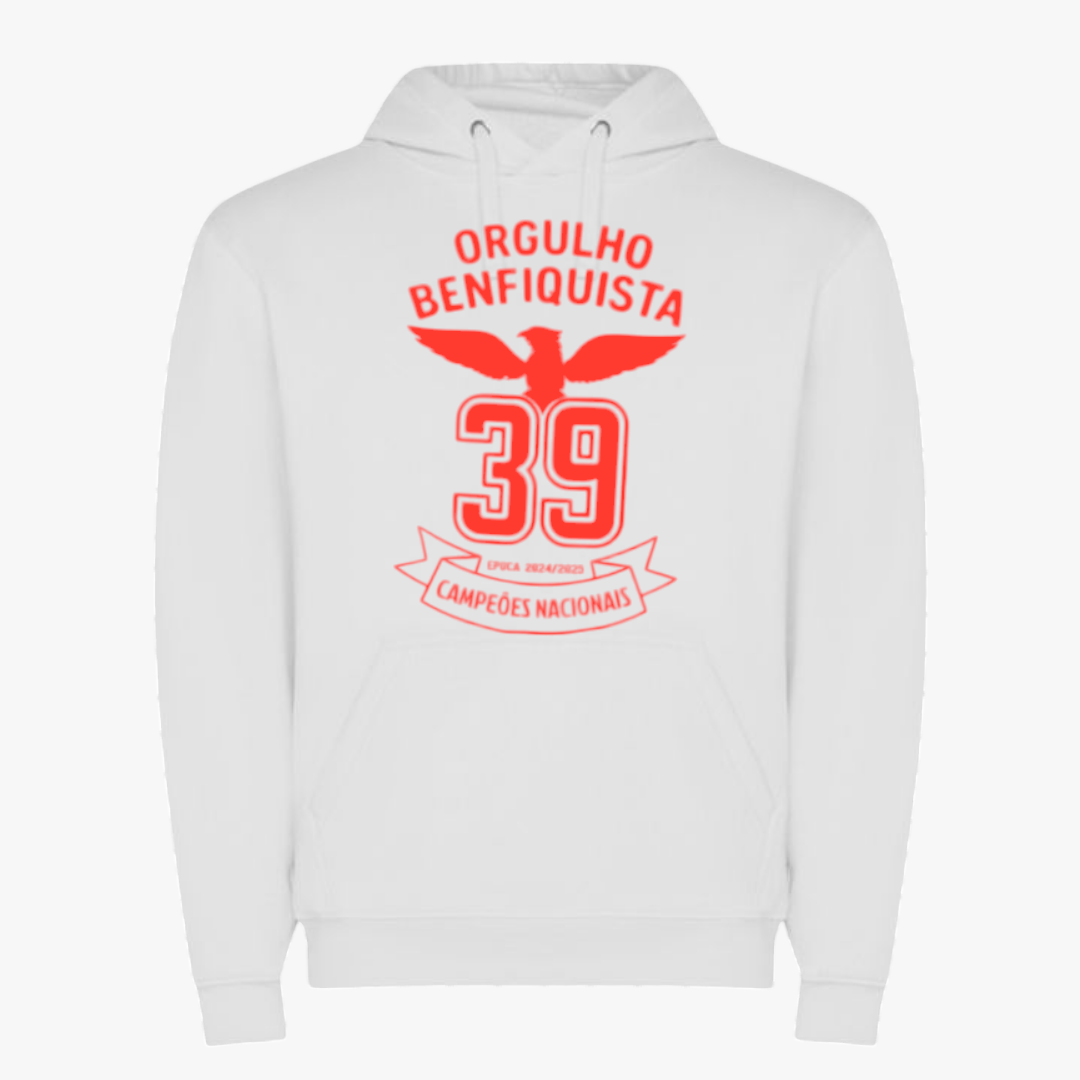 Benfica - Sweat-shirt com capuz - Branca