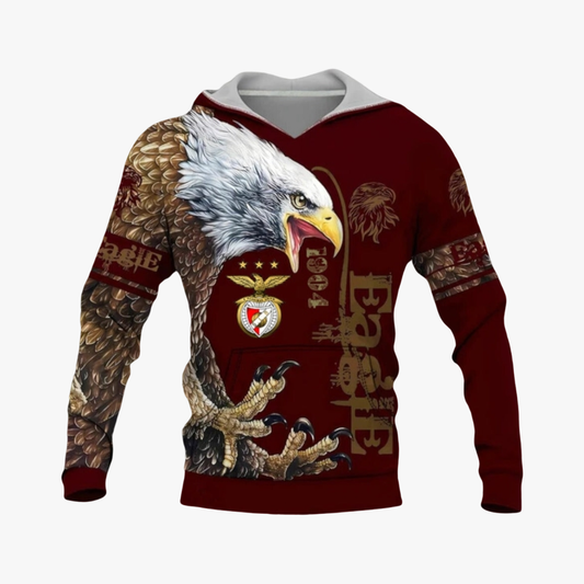 Benfica - Sweat-shirt com capuz Eagle - Vermelha
