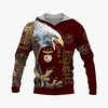 Benfica - Sweat-shirt com capuz Eagle - Vermelha