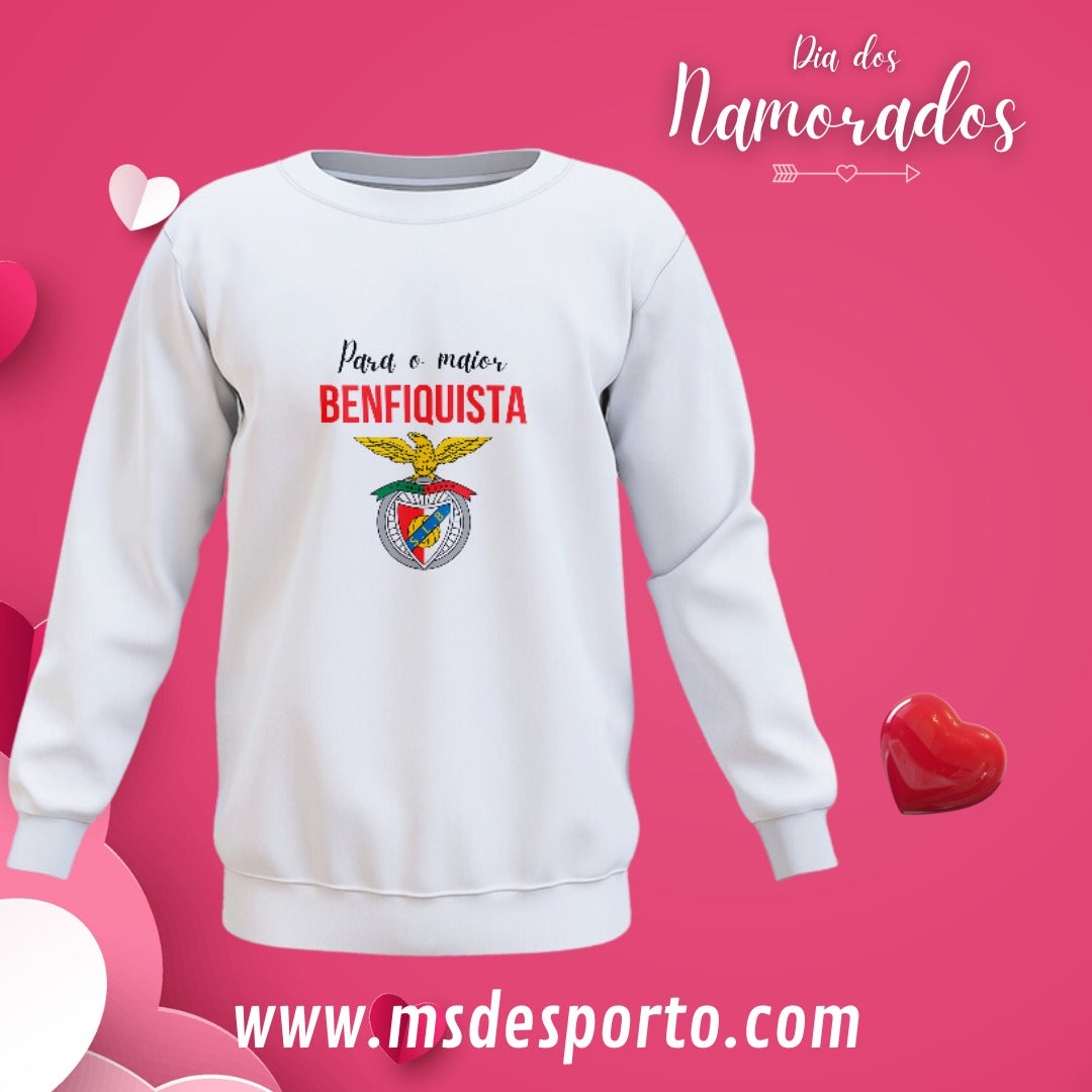 Benfica - Sweat-shirt Branca / Vermelha / Preta