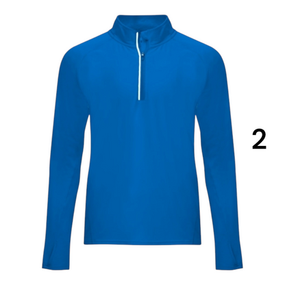Ref. 1113 - Melbourne - Camisola técnica de manga comprida raglan, com meio fecho