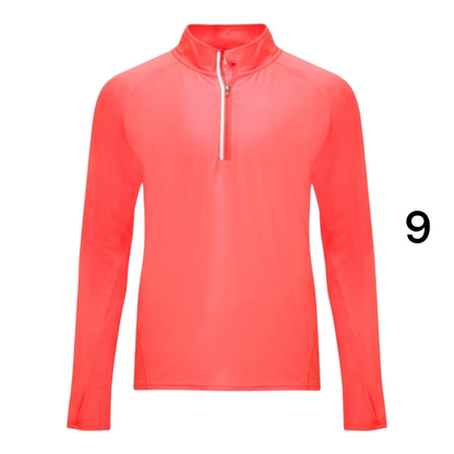 Ref. 1113 - Melbourne - Camisola técnica de manga comprida raglan, com meio fecho