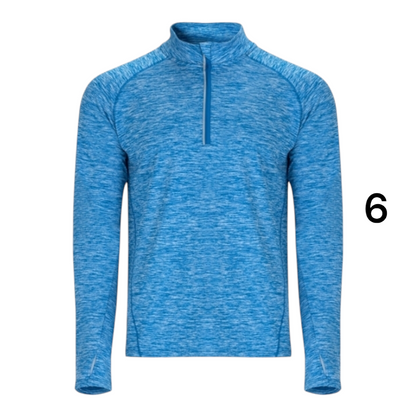 Ref. 1113 - Melbourne - Camisola técnica de manga comprida raglan, com meio fecho