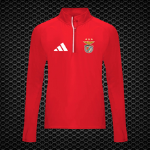 Carregar imagem no visualizador da galeria, Benfica - Camisola técnica de manga comprida raglan, com meio fecho
