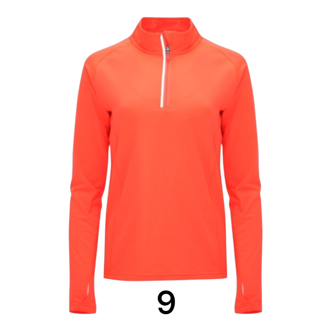 Ref. 1114 - Melbourne woman - Camisola técnica de manga comprida raglan, com meio fecho