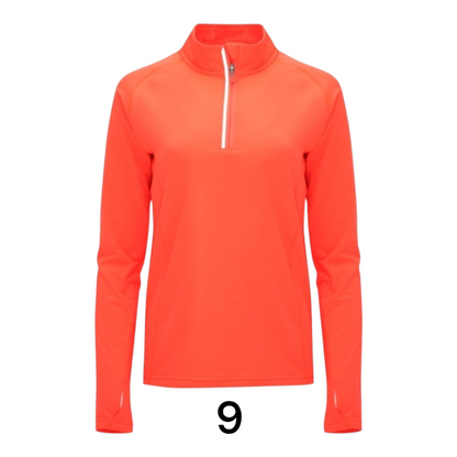 Ref. 1114 - Melbourne woman - Camisola técnica de manga comprida raglan, com meio fecho