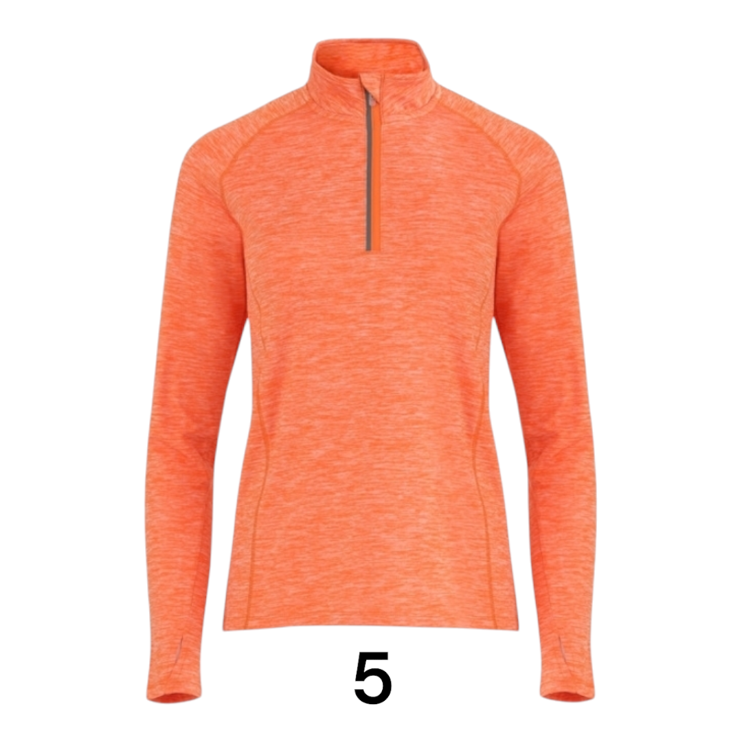 Ref. 1114 - Melbourne woman - Camisola técnica de manga comprida raglan, com meio fecho