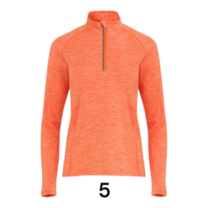 Ref. 1114 - Melbourne woman - Camisola técnica de manga comprida raglan, com meio fecho