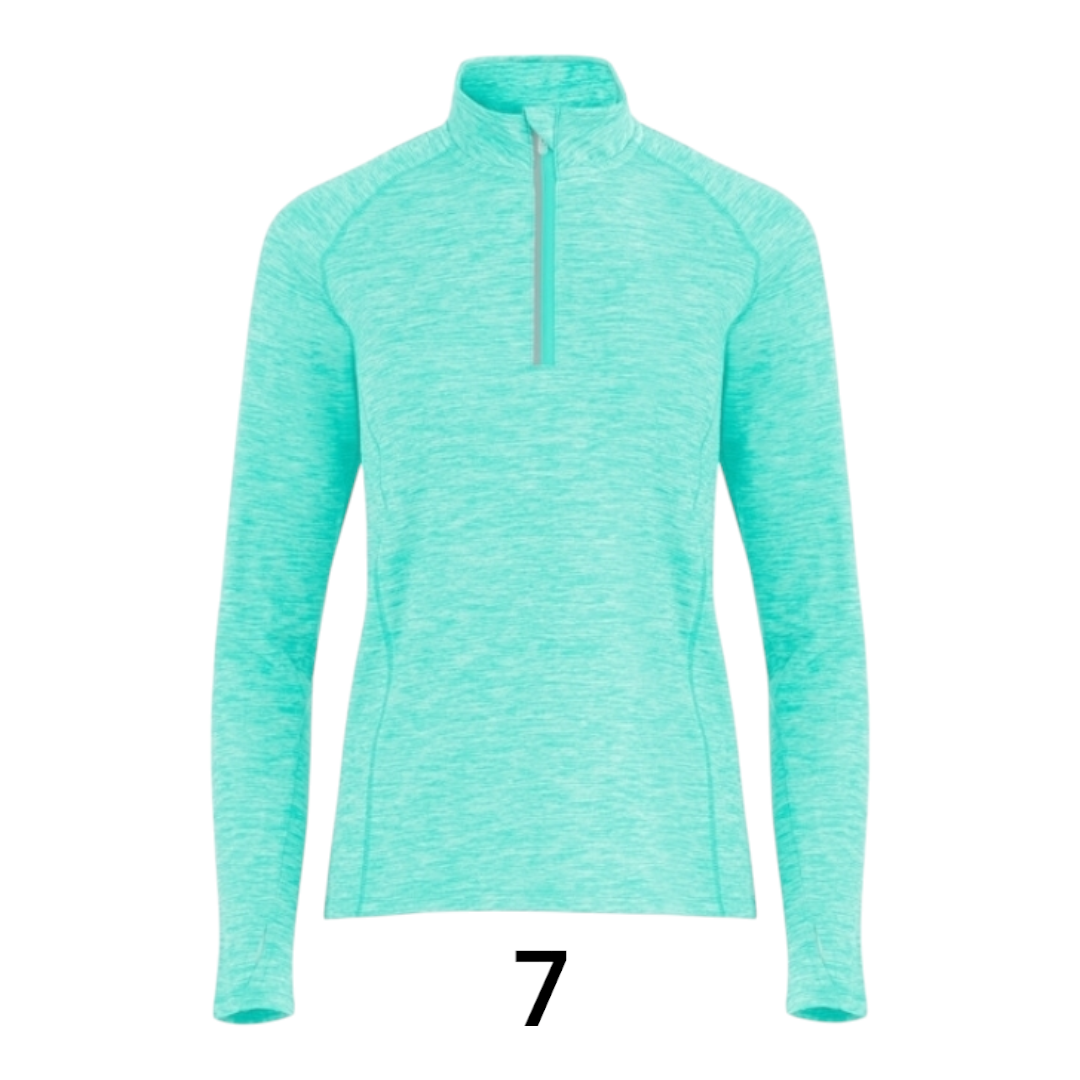 Ref. 1114 - Melbourne woman - Camisola técnica de manga comprida raglan, com meio fecho