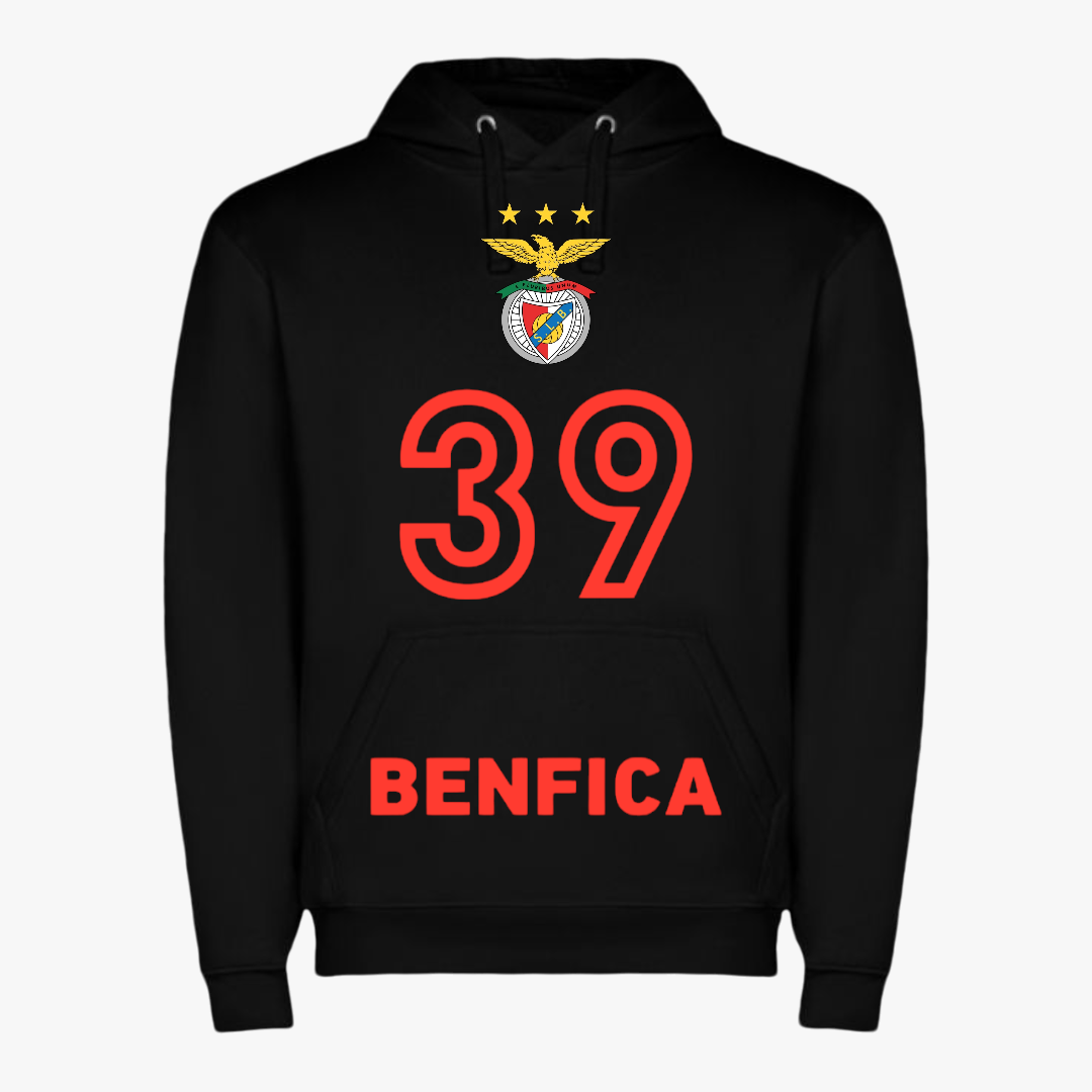 Benfica - Sweat-shirt com capuz - Preta