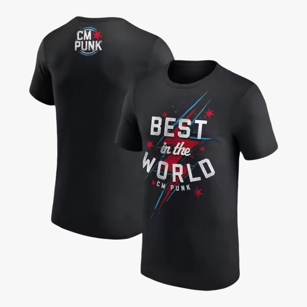 CM Punk - T-shirt Preta