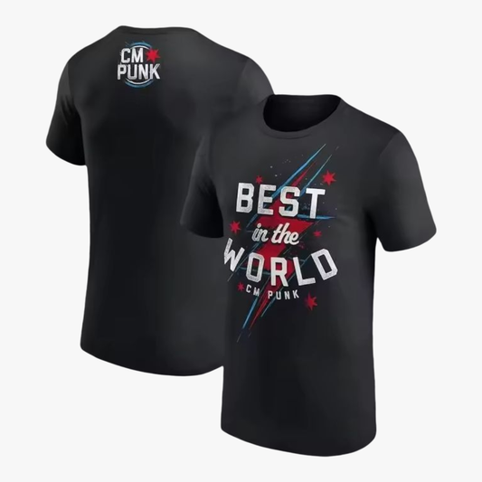 CM Punk - T-shirt Preta
