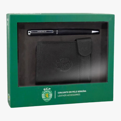 Sporting - Porta cartões + Caneta