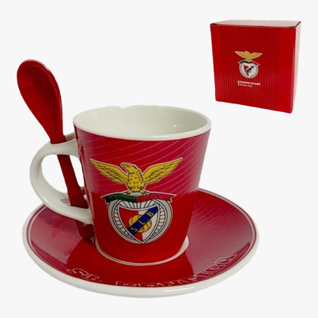 Benfica - Conjunto chávena com colher e pires