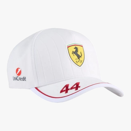 Scuderia Ferrari F1
Boné de piloto Lewis Hamilton do GP de Miami 2025 da PUMA