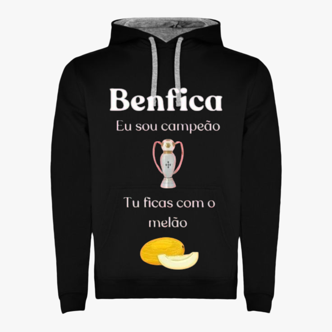 Benfica - Sweat-shirt com capuz - Preta