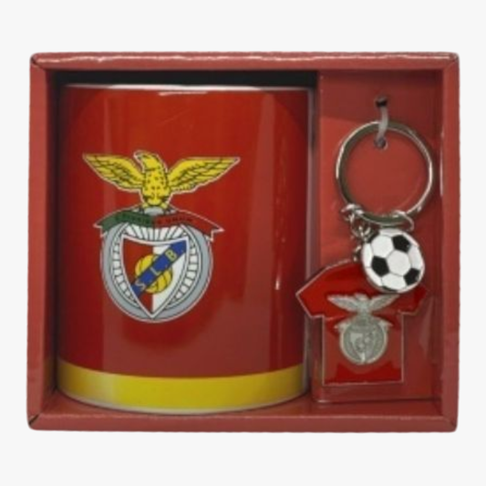 Benfica - Conjunto caneca cerâmica + porta chaves