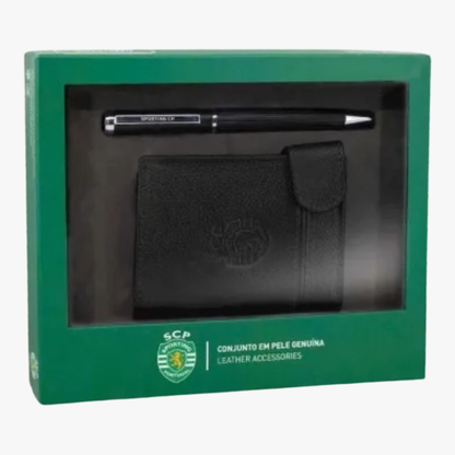 Sporting - Conjunto de Porta- cartões ejector + esferográfica