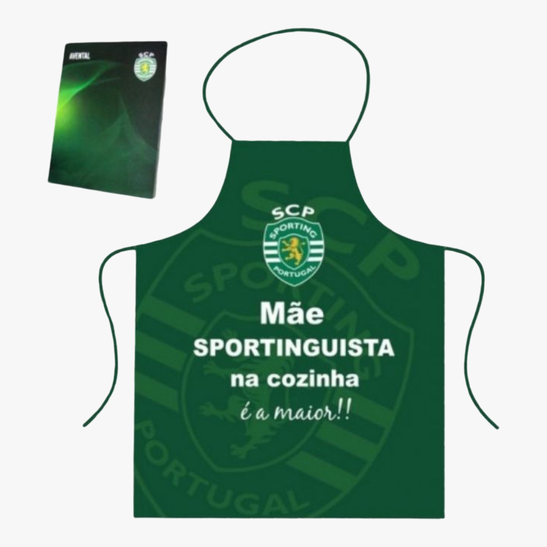 Sporting - Avental Mãe Sportinguista na cozinha
