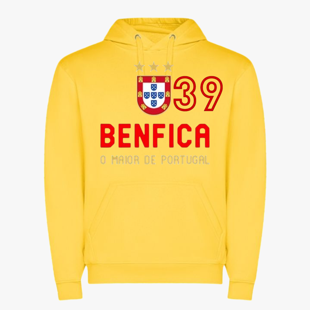 Benfica - Sweat-shirt com capuz - Amarela