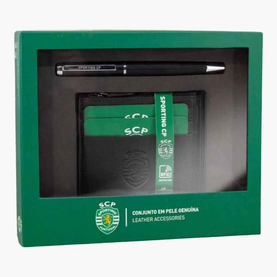 Sporting - Porta cartões + caneta