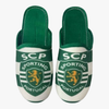 Sporting - Chinelos de quarto riscas com sola de borracha