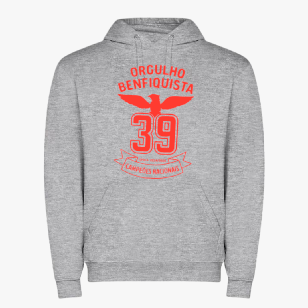 Benfica - Sweat-shirt com capuz - Cinza