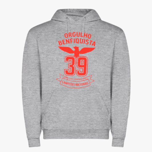 Benfica - Sweat-shirt com capuz - Cinza