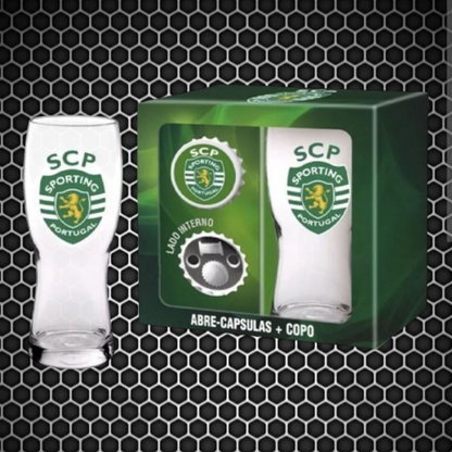 Sporting - Conjunto abre cápsulas + copo