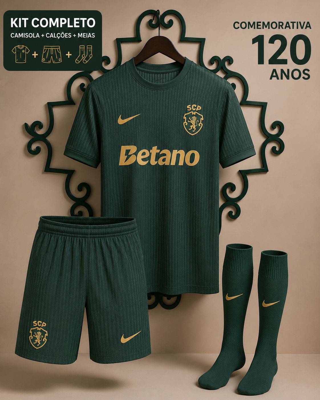 Sporting - Kit criança e adulto - Caixa e saco Sporting incluidos