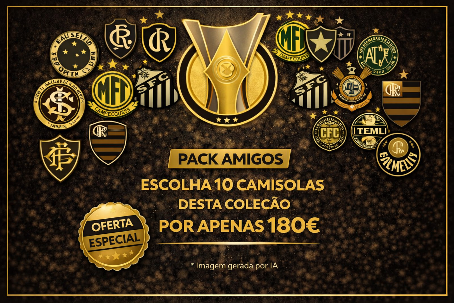 Pack Amigos Brasileirão – 10 Camisolas por 180€