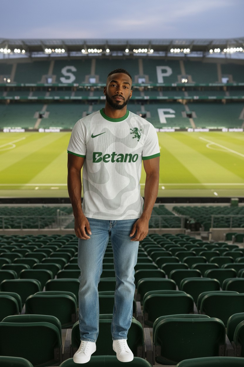 Sporting - Camisola alternativa branca 25/26 - VERSÃO JOGADOR (LER DESCRIÇÃO)