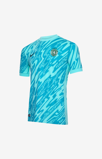 Sporting - Camisola guarda-redes verde água sem publicidade 24/25 - Caixa e Saco Sporting incluídos