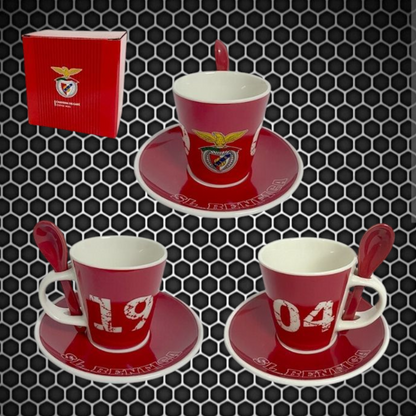 Benfica - Conjunto chávena com colher e pires