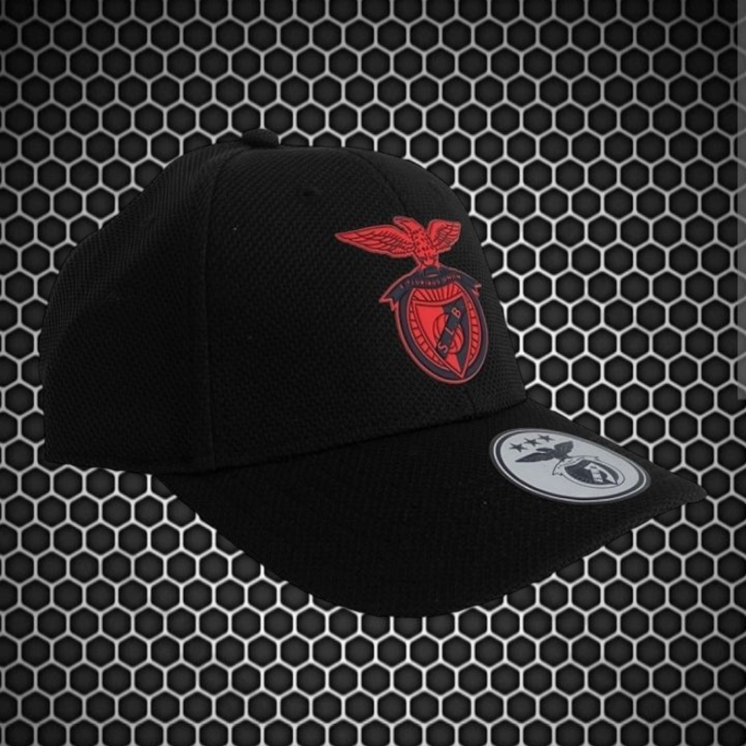 Benfica - Boné Premium preto com logo PVC adulto