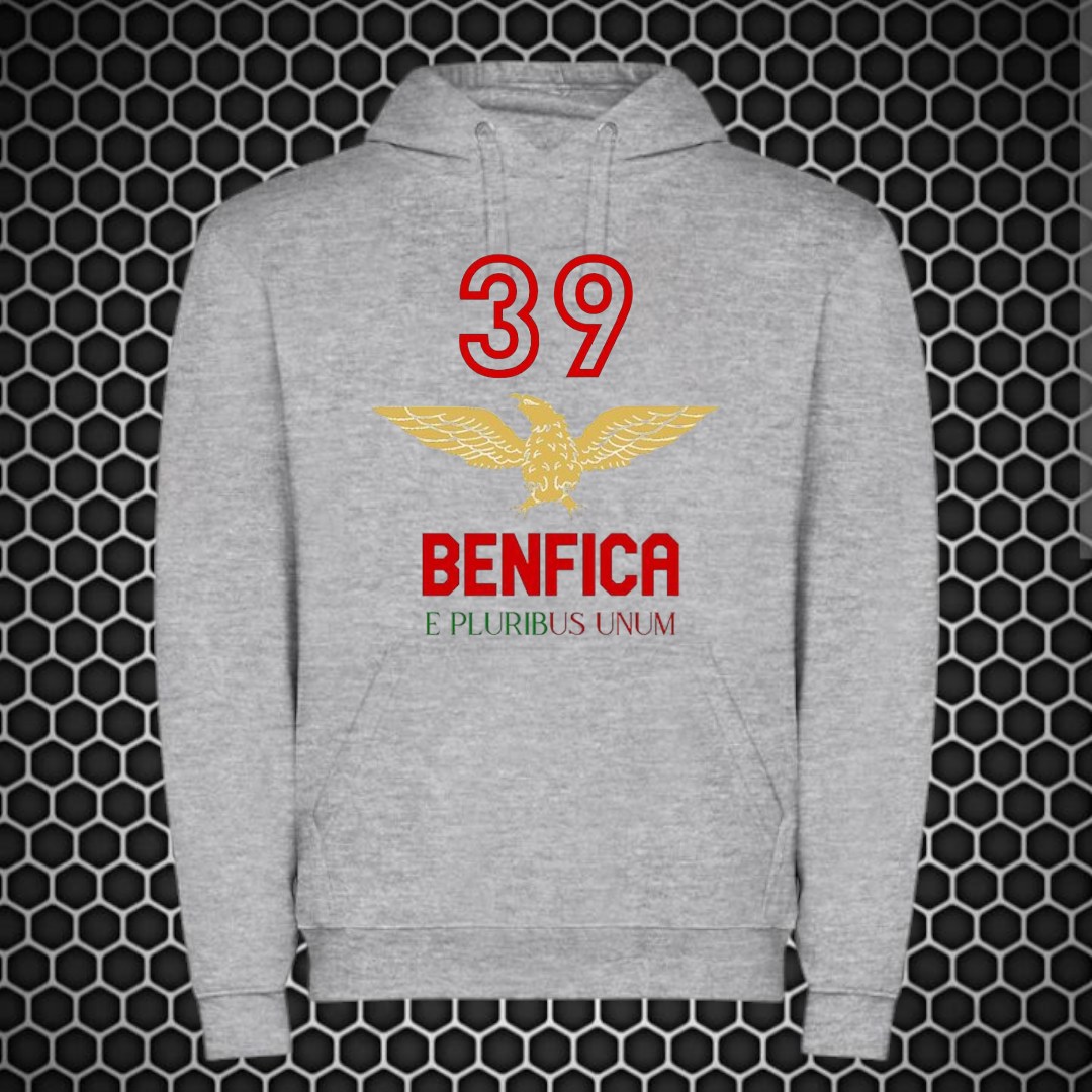 Benfica - Sweat-shirt com capuz - Cinza