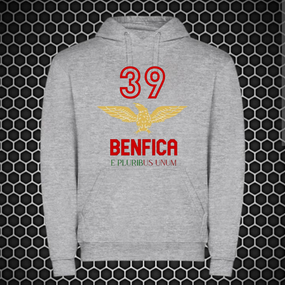 Benfica - Sweat-shirt com capuz - Cinza