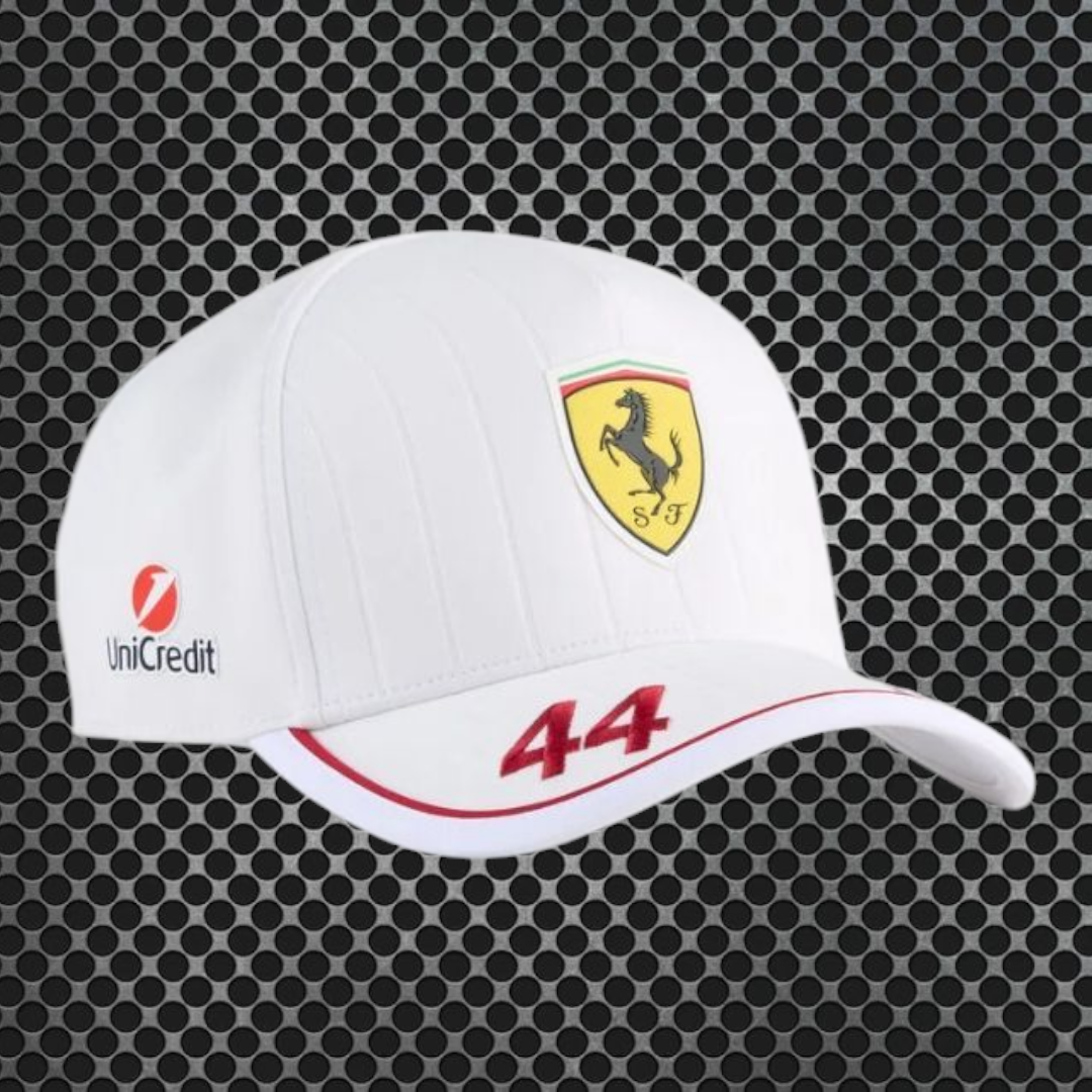 Scuderia Ferrari F1
Boné de piloto Lewis Hamilton do GP de Miami 2025 da PUMA