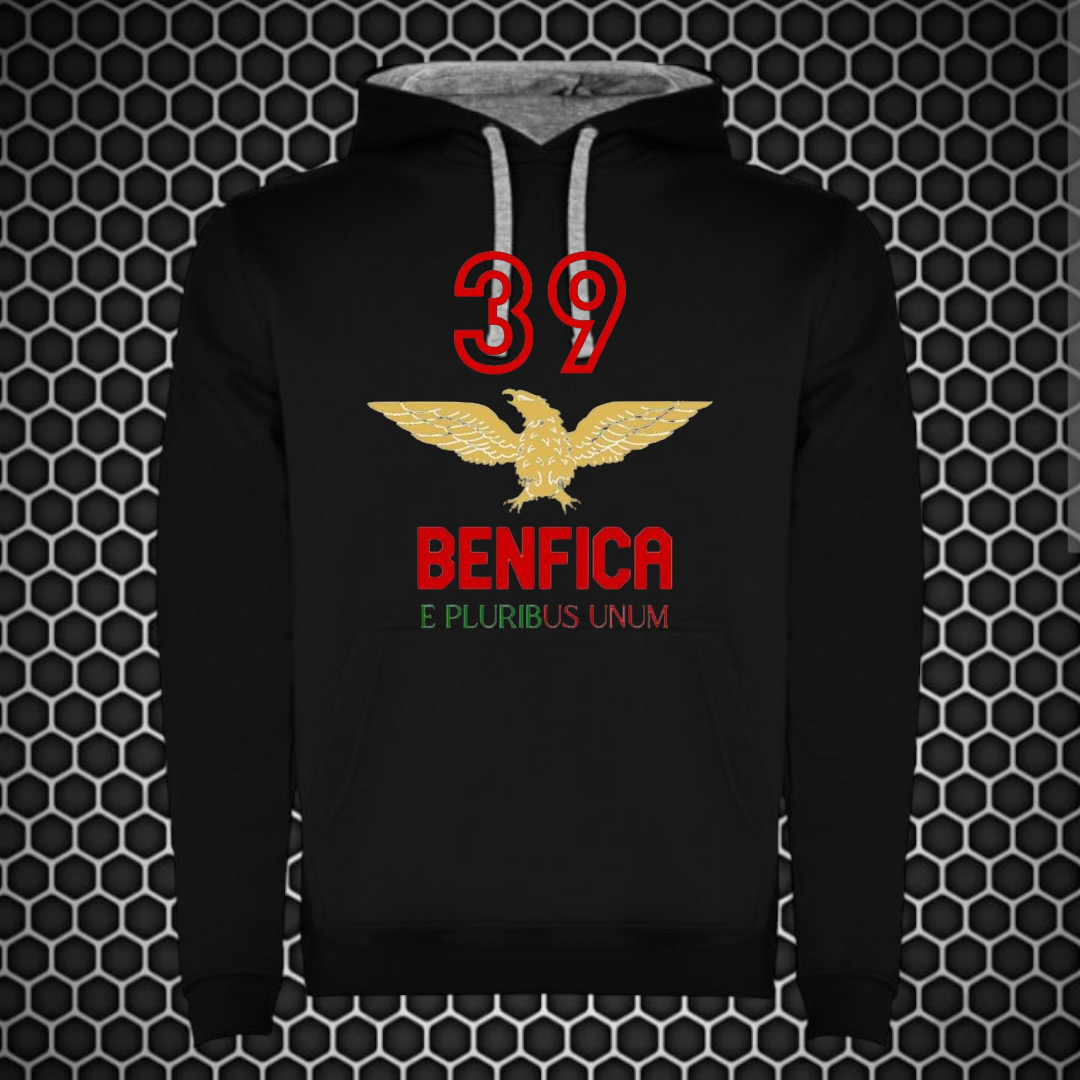 Benfica - Sweat-shirt com capuz - Preta