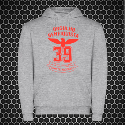 Benfica - Sweat-shirt com capuz - Cinza