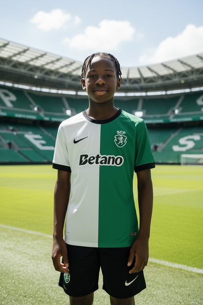 Sporting - Kit criança e adulto stromp 25/26 - Caixa e Saco Sporting incluídos
