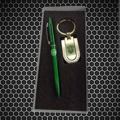 Sporting - Conjunto esferográfica + porta chaves