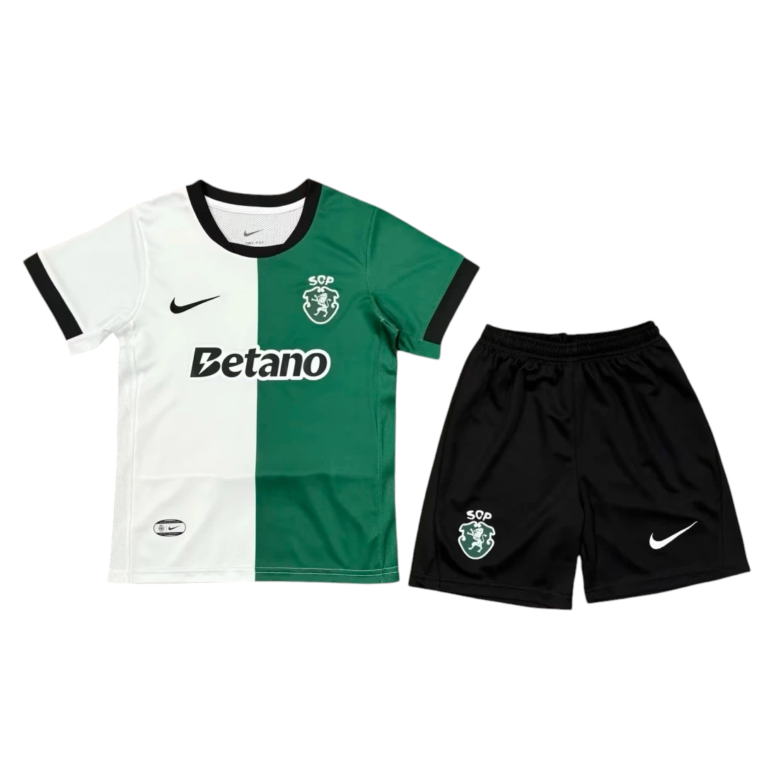 Sporting - Kit criança e adulto stromp 25/26 - Caixa e Saco Sporting incluídos