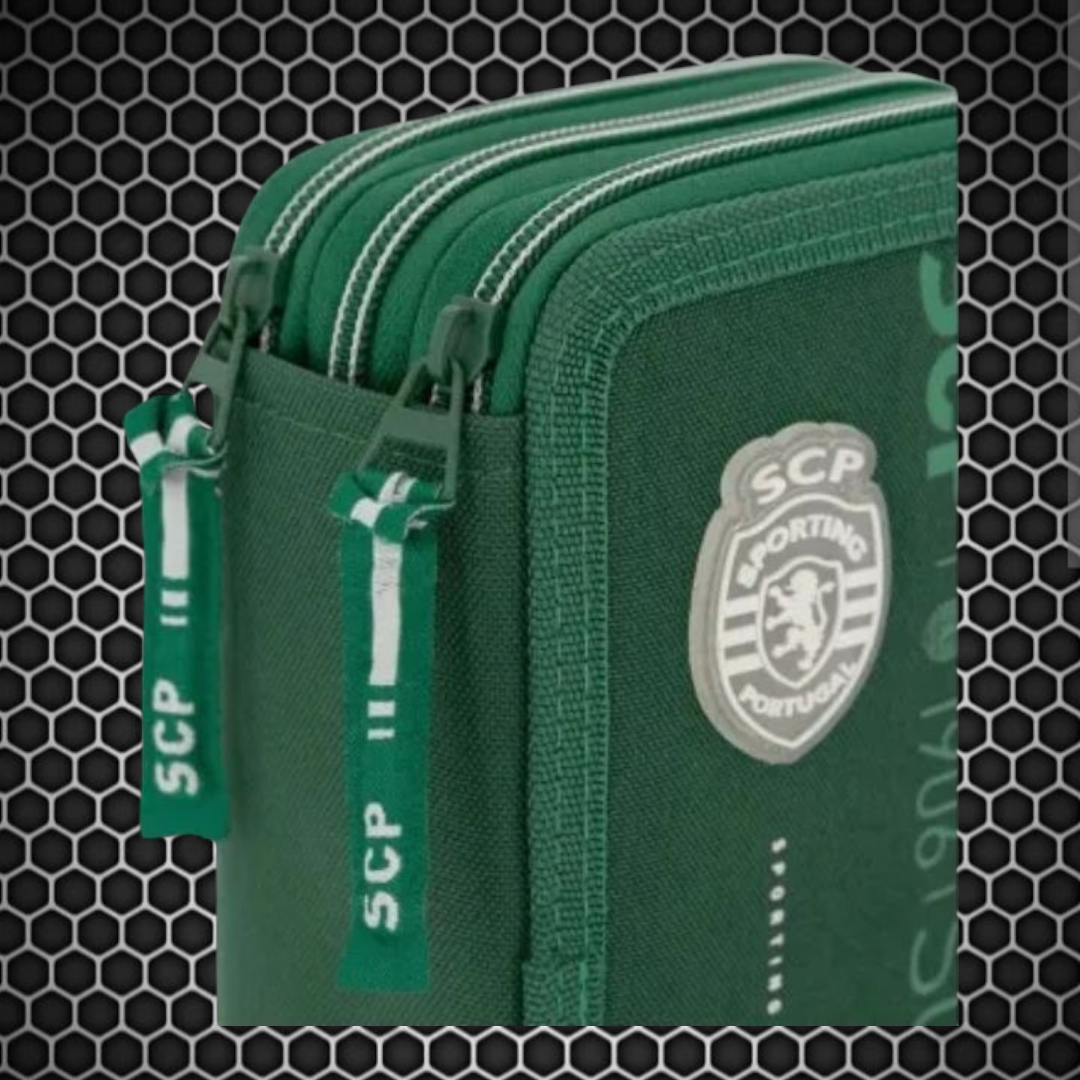 Sporting - Estojo escolar triplo completo