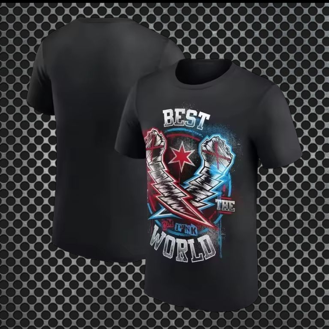 CM Punk - T-shirt Preta