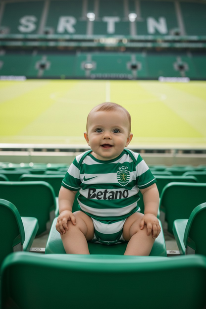 Sporting - Bebé principal 25/26 - Caixa e Saco Sporting incluídos