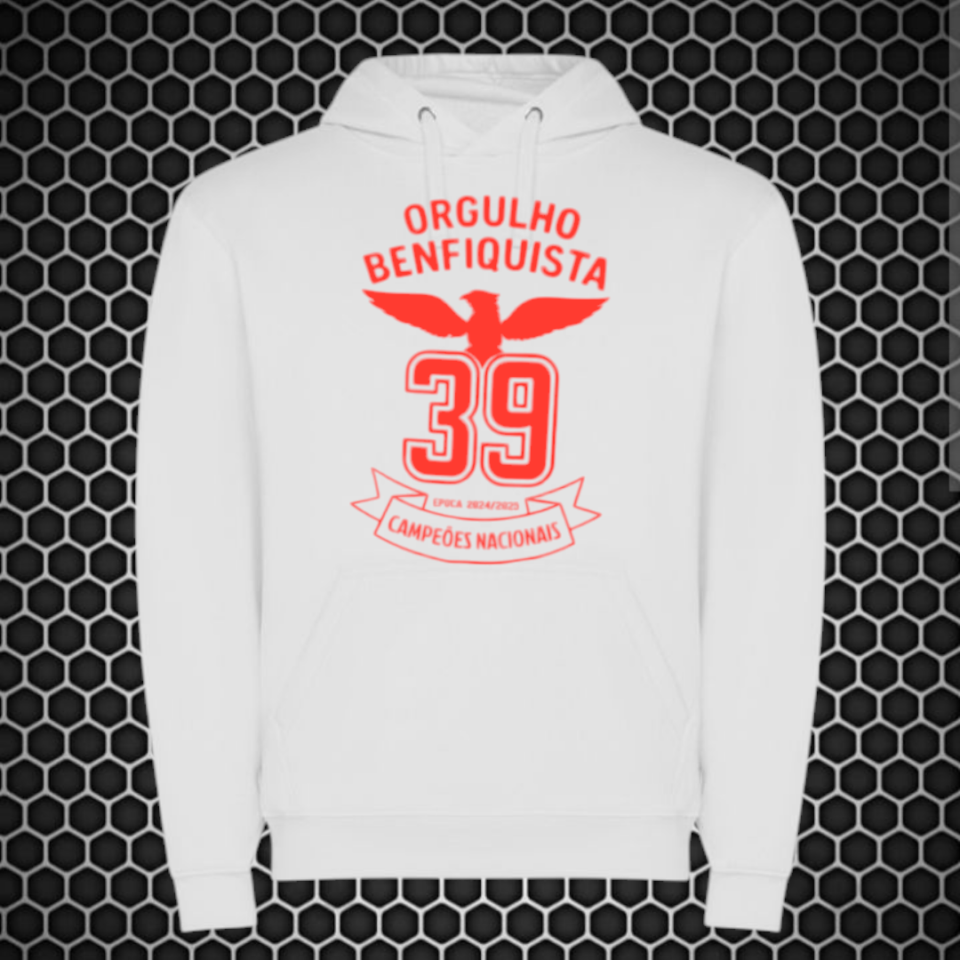 Benfica - Sweat-shirt com capuz - Branca